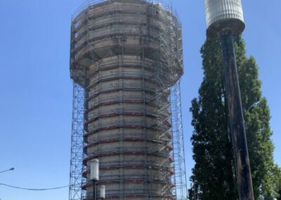 Echafaudage pour traitement de surface château d’eau / VITRY LE FRANCOIS (51)