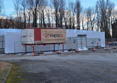 Echafaudage parapluie type abris de sablage – peinture / CNR – CHAUTAGNE (01)