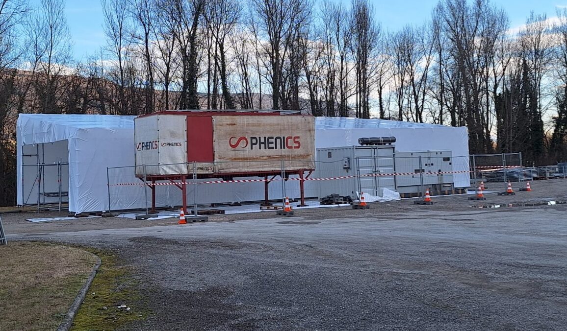 Echafaudage parapluie type abris de sablage – peinture / CNR – CHAUTAGNE (01)